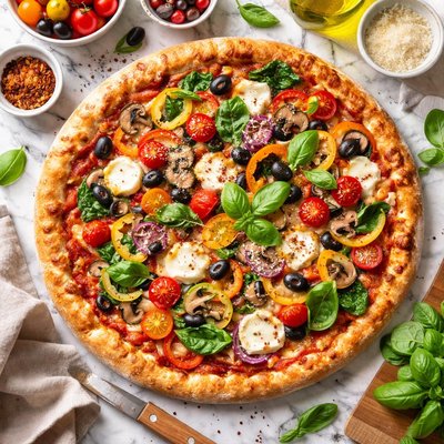 Image of The Best Vegetarian Pizza