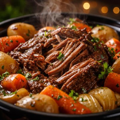 Image of The Easiest 3 Ingredient Crock Pot Roast Ever Slowcooker