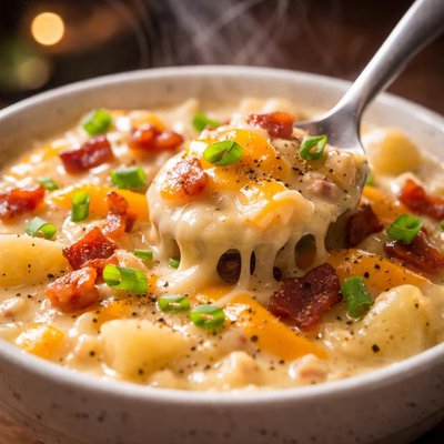 Image of The Easiest Cheesiest Potato Soup