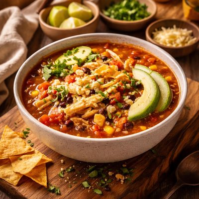 Image of The Easiest Chicken Tortilla Soup