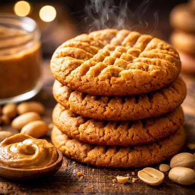 Image of The Easiest Peanut Butter Cookies Ever 3 Ingred