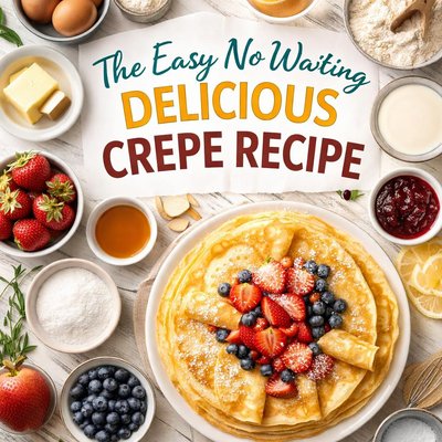 Image of The Easy No Waiting Delicious Crepe Recipe