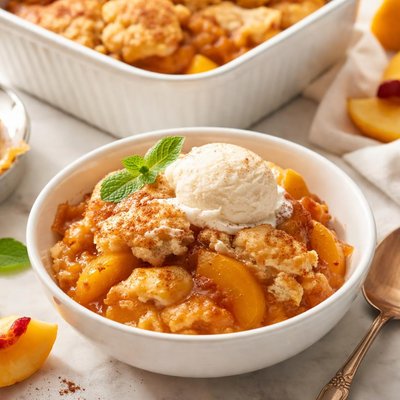 Image of The Lady and Sons Easy Peach Cobbler Paula Deen