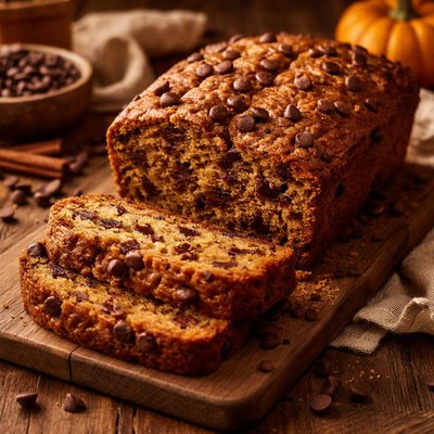 Image of The Most Amazing Pumpkin Chocolate Chip Loaf Bread