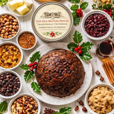 Image of The Old Manor House Traditional Victorian Christmas Pudding
