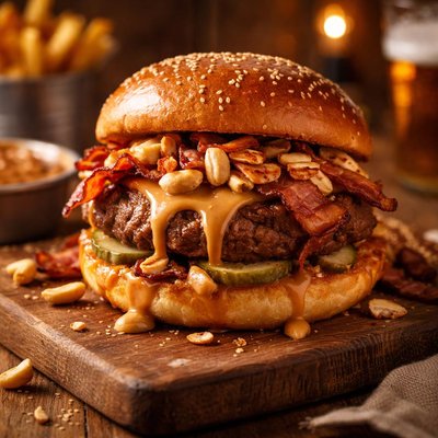 Image of The Peanut Bacon Burger