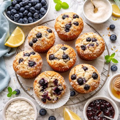 Image of The Sweetest Blueberry Muffins