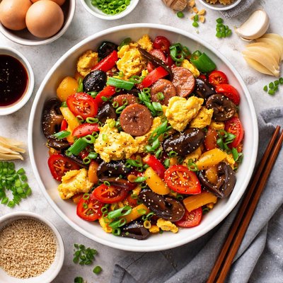 Image of The Ubiquitous Egg Stir Fry Jidan Er Dun