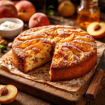 Image of The Ultimate Peach Cake Recipe