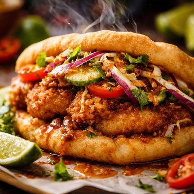 Image of The Ultimate Shark and Bake a Ture Trinidad and Tobago Recipe