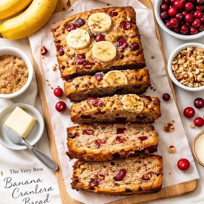 Image of The Very Best Banana Cranberry Bread