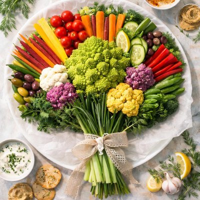 Image of The Wedding Bouquet Vegetable Platter or Romanesco Romano