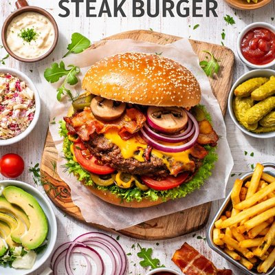 Image of The Works Steak Burger