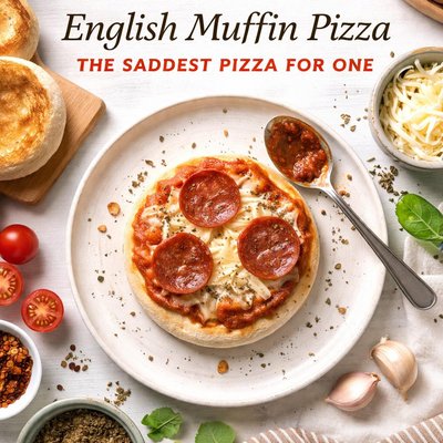 Image of The Worst English Muffin Pizza the Saddest Pizza for One