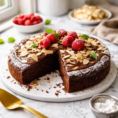 Image of Thermomix Chocolate Almond Cake Flourless