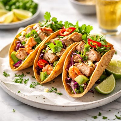 Image of Thetis Queen Albacore Tuna Tacones with Spicy Spot P