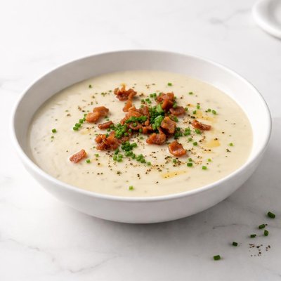 Image of Thick and Creamy Low Fat Cream of Potato Soup