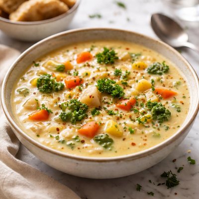 Image of Thick and Creamy Vegetable Soup