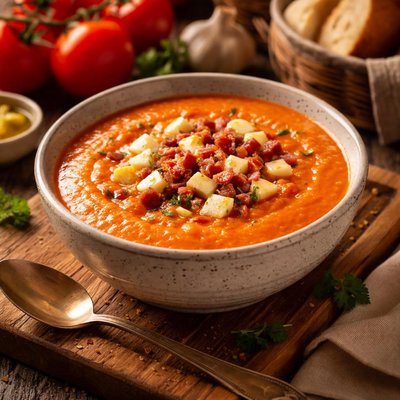 Image of Thick Tomato Cream Soup Salmorejo