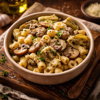 Image of Thimbles with Mushrooms and Artichokes