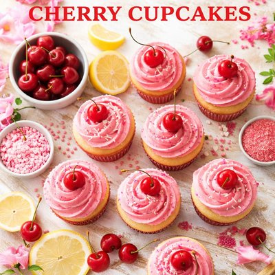 Image of Think Pink Cherry Cupcakes