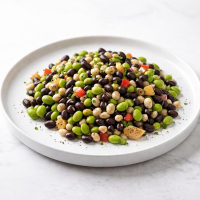Image of Three Bean Salad Edamame Black Beans Black Eyed Peas