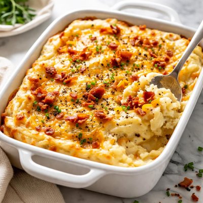 Image of Three Cheese Baked Mashed Potatoes