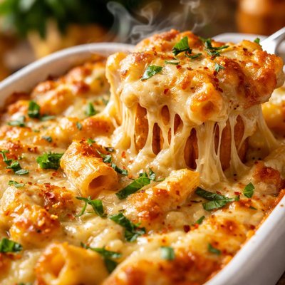 Image of Three Cheese Baked Pasta
