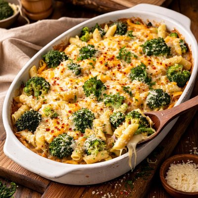 Image of Three Cheese Broccoli and Penne Bake