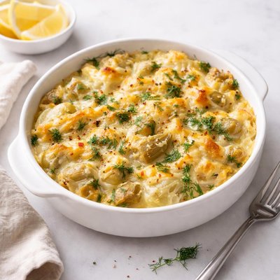 Image of Three Cheese Dill Artichoke Bake