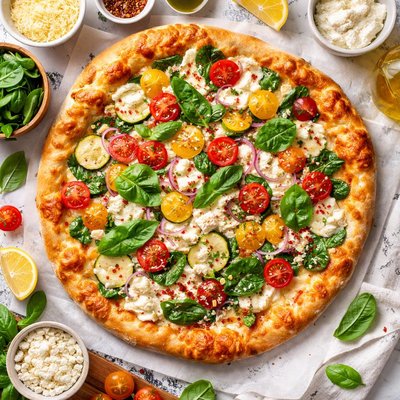 Image of Three Cheese Garden Pizza