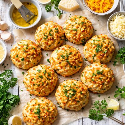 Image of Three Cheese Garlic Biscuits