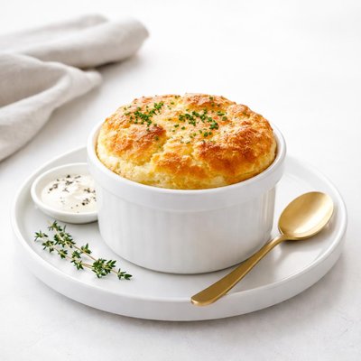 Image of Three Cheese Souffl One Bowl No Folding