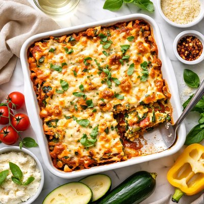 Image of Three Cheese Vegetable Lasagna