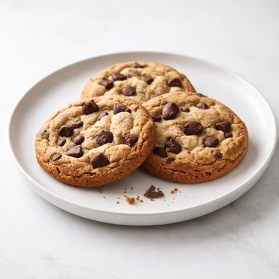 Image of Three Chocolate Chip Cookies