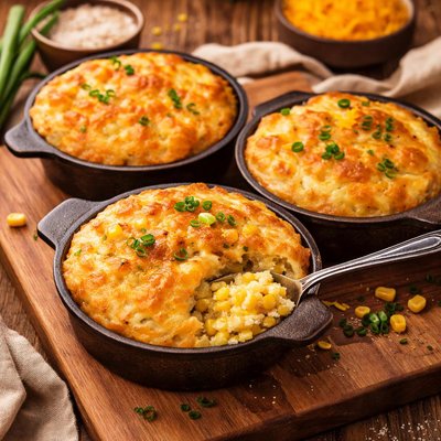 Image of Three Corn and Cheddar Spoon Bread