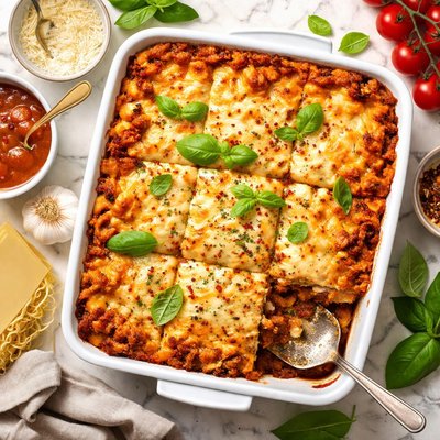 Image of Three Layer Cheesy Lasagna