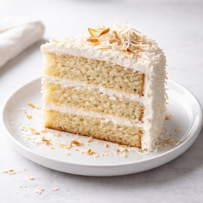 Image of Three Layer Italian Coconut Cream Cake