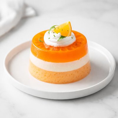 Image of Three Layer Orange Jello Salad
