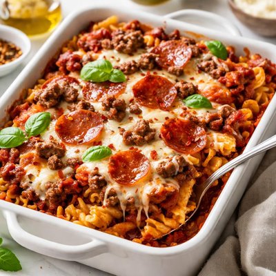 Image of Three Meat Pizza Casserole