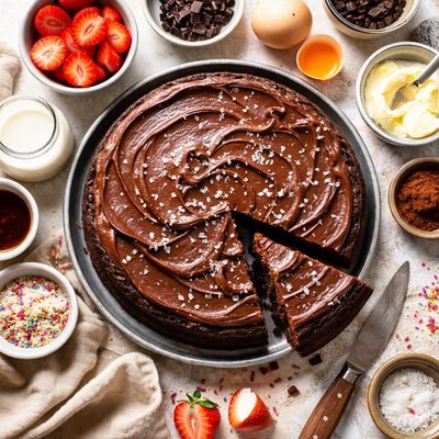 Image of Thrown Together Chocolate Cake