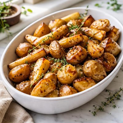 Image of Thyme Roast Potatoes and Parsnips
