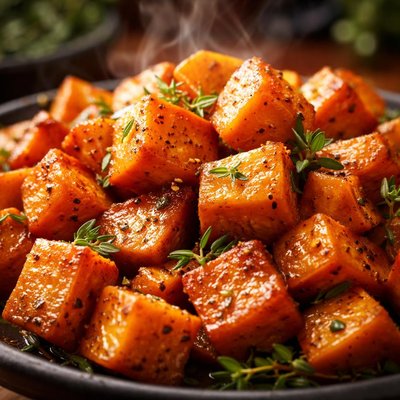 Image of Thyme Roasted Sweet Potatoes