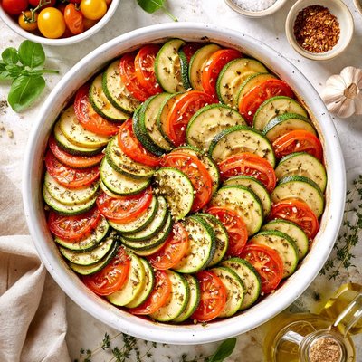 Image of Tian De Courgettes Et De Tomates