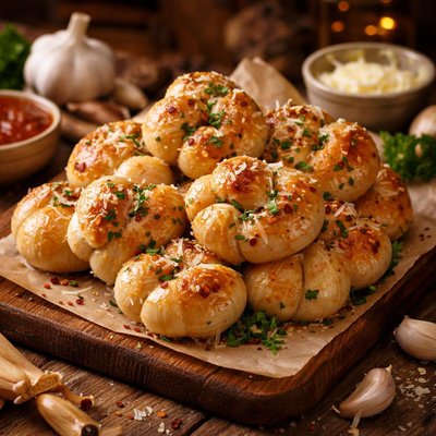 Image of Tied Up in Garlic Knots