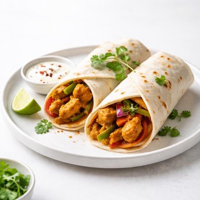 Image of Tikka Masala Chicken Capsicum Wraps