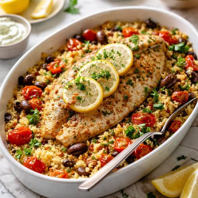 Image of Tilapia Baked in Couscous
