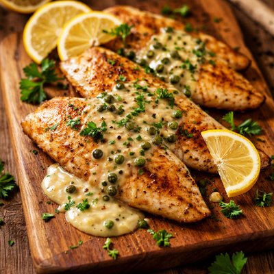 Image of Tilapia W Lemon Peppercorn Sauce