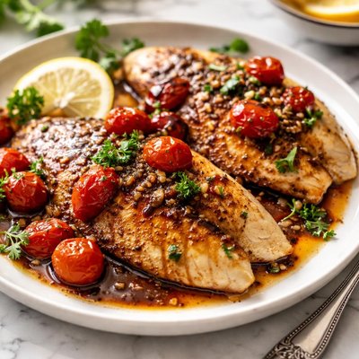 Image of Tilapia with Balsamic Butter Sauce