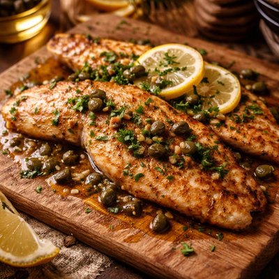 Image of Tilapia with Capers and White Wine